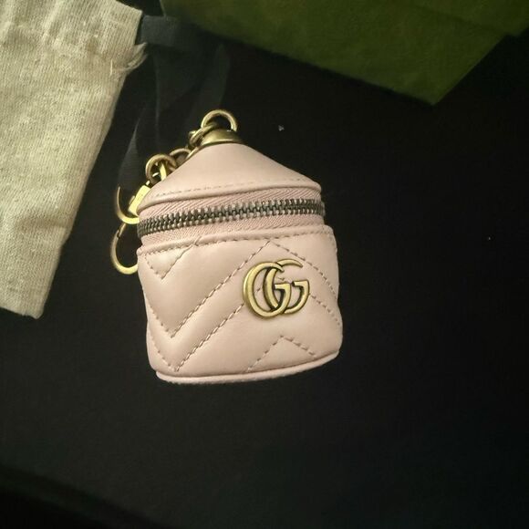 Brand new Gucci Pink Quilted Mini Bag Charm/ keychain - Picture 1 of 3